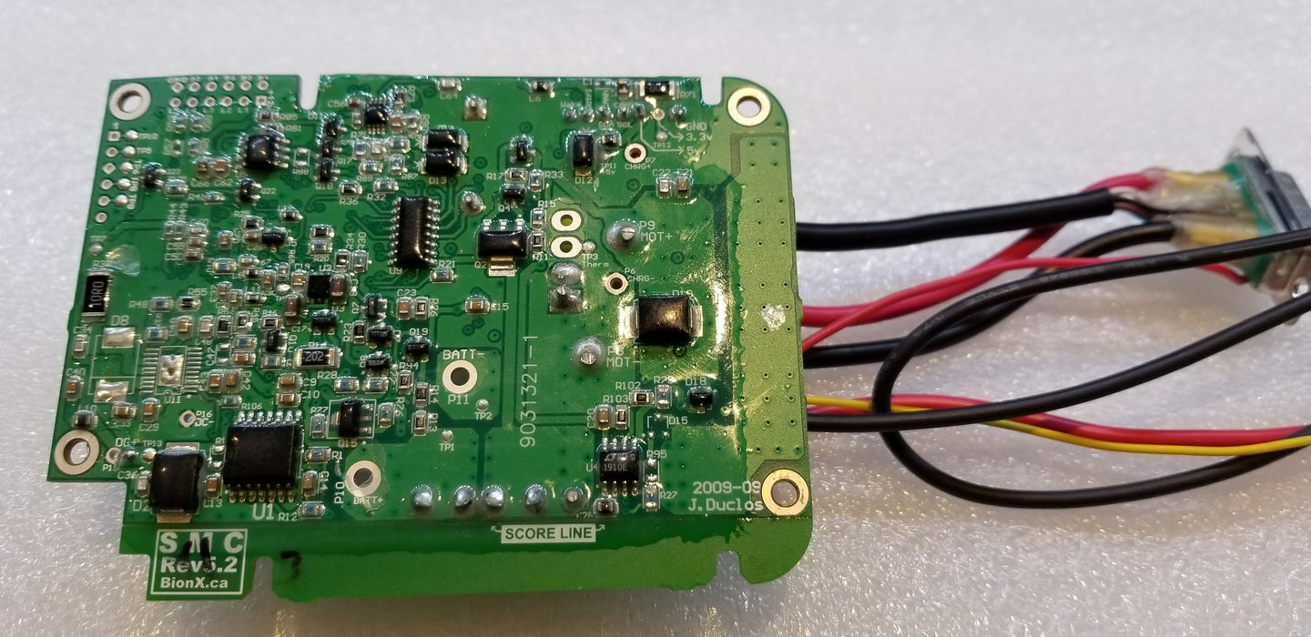 BionX, BMS PCB Assembly, SMC5.2, No 6V DCDC output, with DB7 assembly and PS2 charger socket, 01-3037