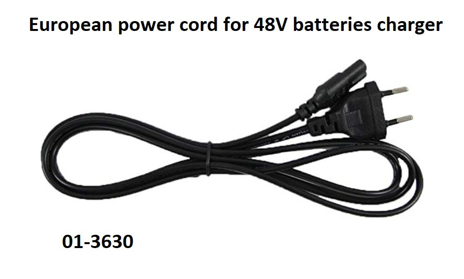 BionX Power Cord for 48V battery charger.